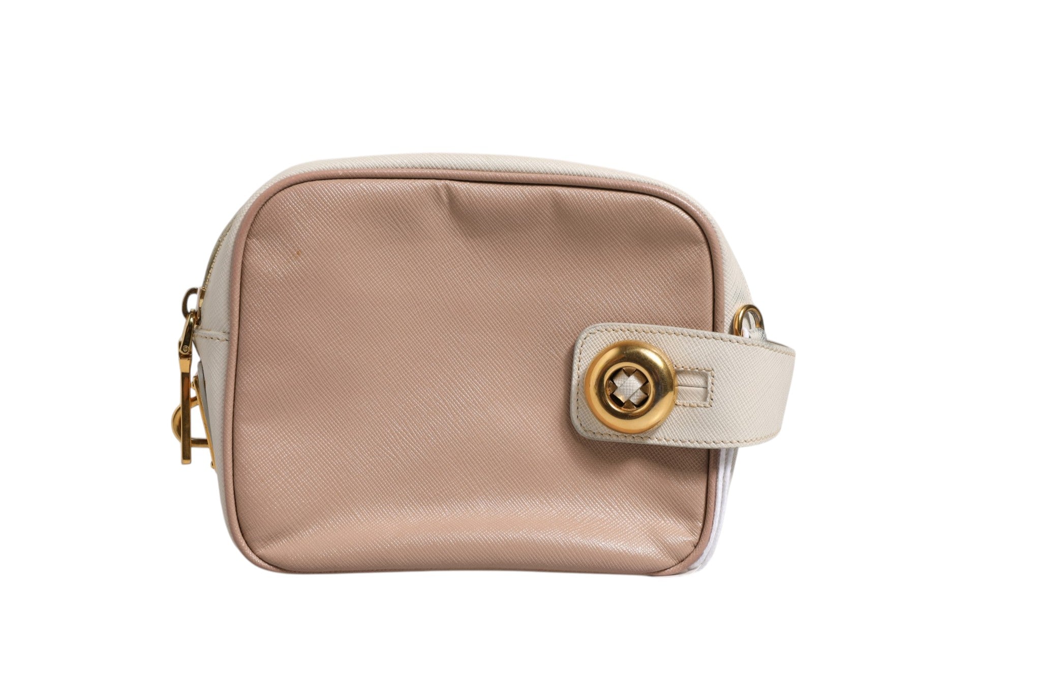 Prada Clay Gray Small Leather Shoulder Women's Bag (Authentic Pre-Loved)