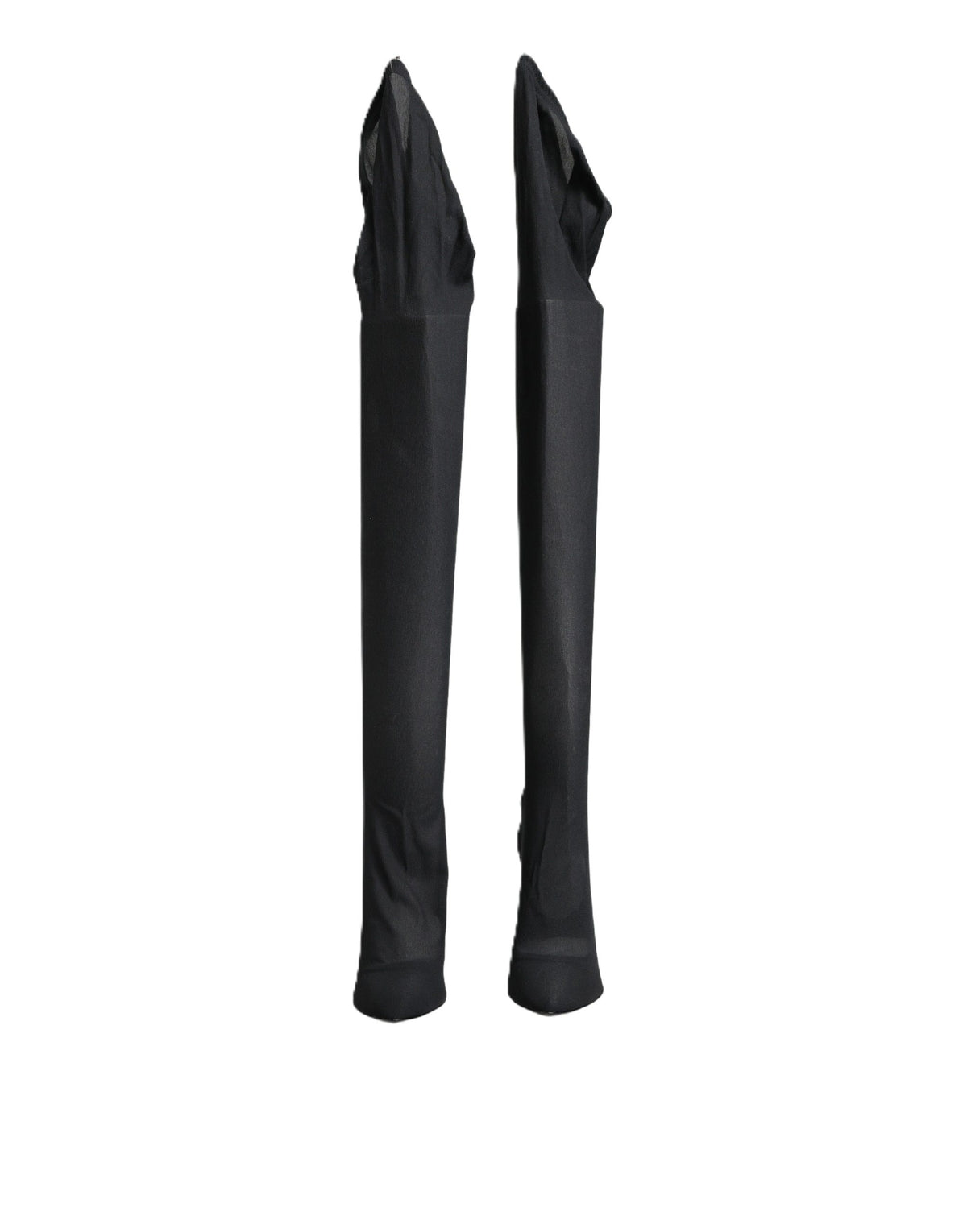 Dolce & Gabbana Dolce & Gabbana Black Stretch Socks Knee High Boots Women's Shoes