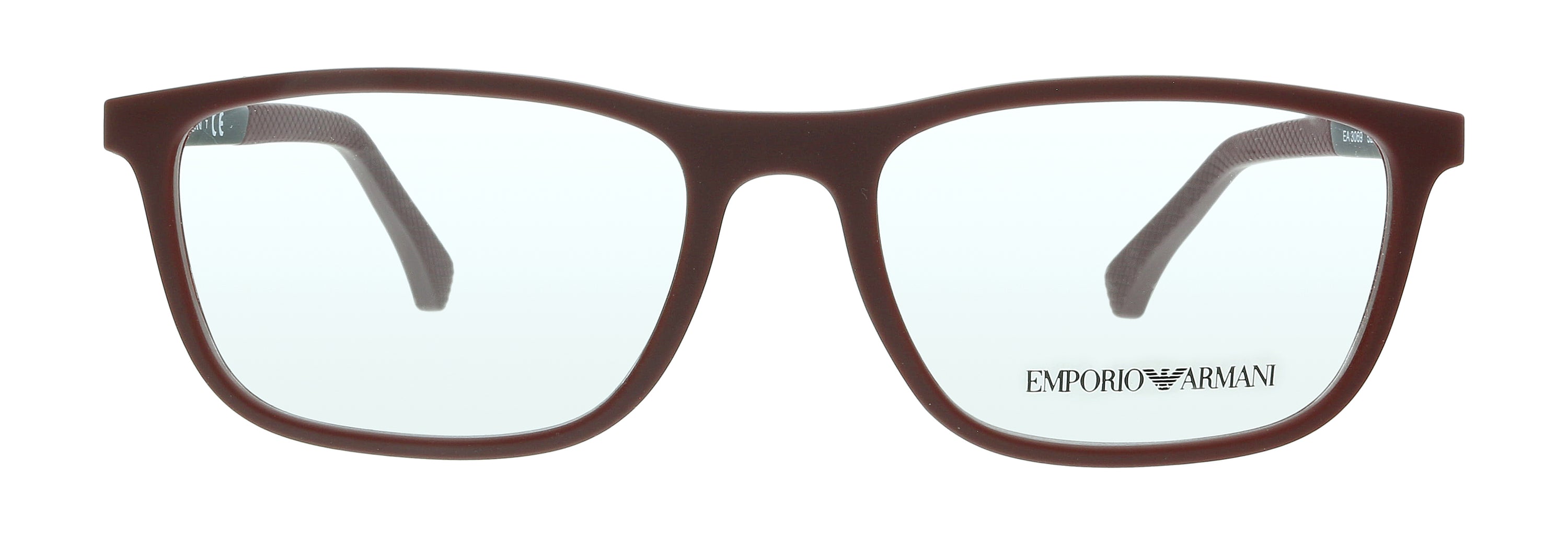 Emporio Armani Matte Burgundy Rectangle 0EA3069 5251 Eyeglasses
