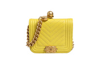 Chanel Crossbody Yellow Leather Women's Bag (Pre-Loved)