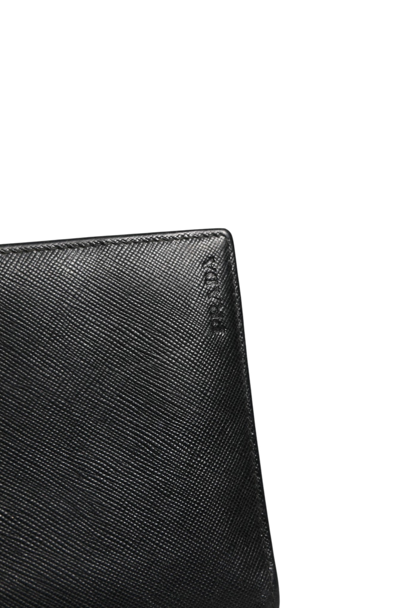 Prada Saffiano Leather Slim Card Holder Men's Wallet (Authentic Pre-Loved)