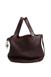 Hermès Picotin Taurillon Clemence Chocolate Women's Handbag (Authentic Pre-Loved)