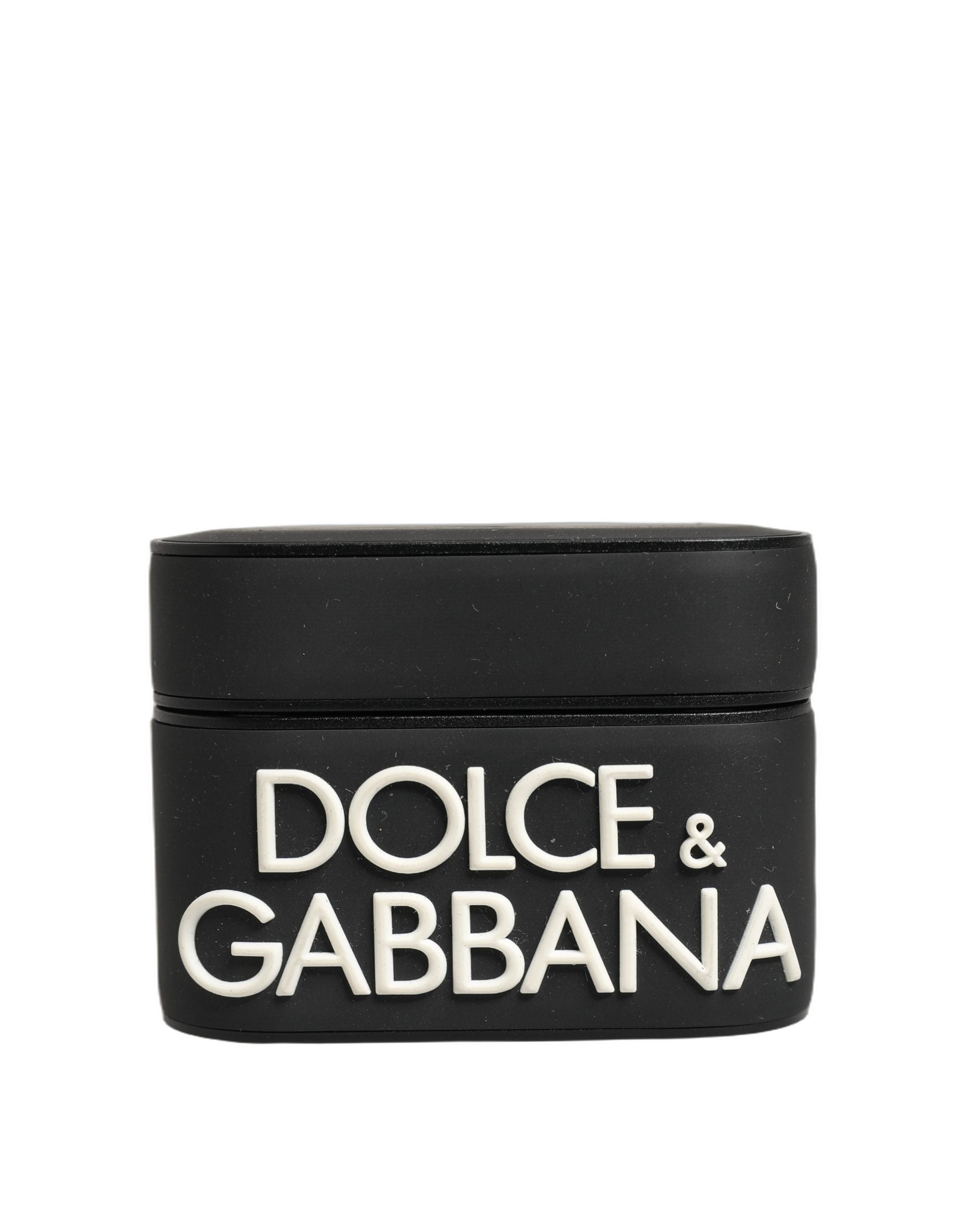 Dolce & Gabbana Dolce & Gabbana Case Black PVC Embossed Logo Flip Holder Women Women's Airpods