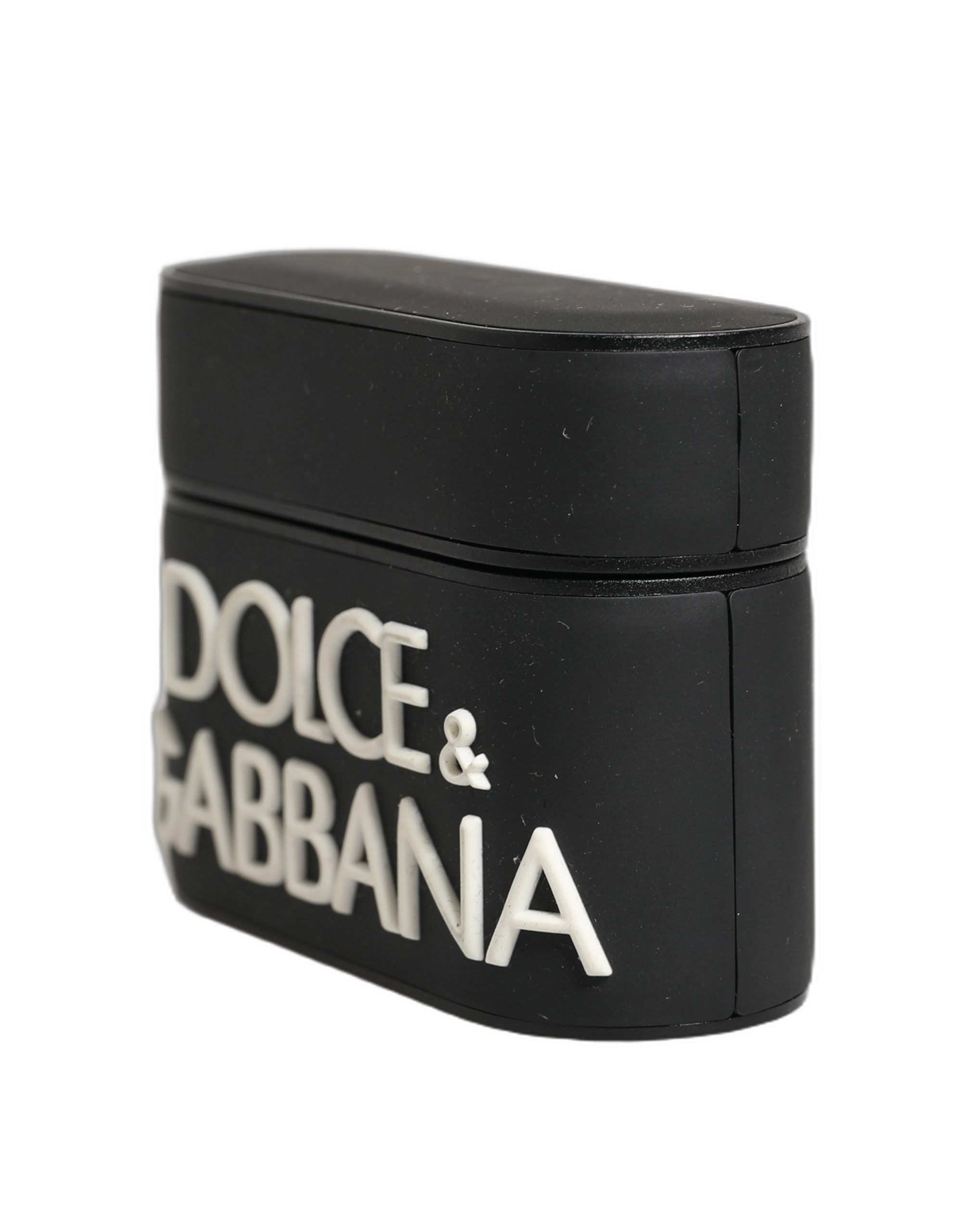 Dolce & Gabbana Dolce & Gabbana Case Black PVC Embossed Logo Flip Holder Women Women's Airpods