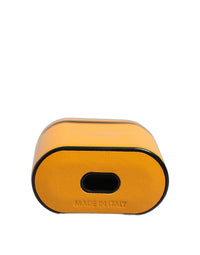 Dolce & Gabbana Case Yellow Calf Leather Logo Flip Holder Strap Women's Airpods
