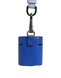 Dolce & Gabbana Dolce & Gabbana Case Blue Calf Leather Logo Flip Holder Strap Women's Airpods