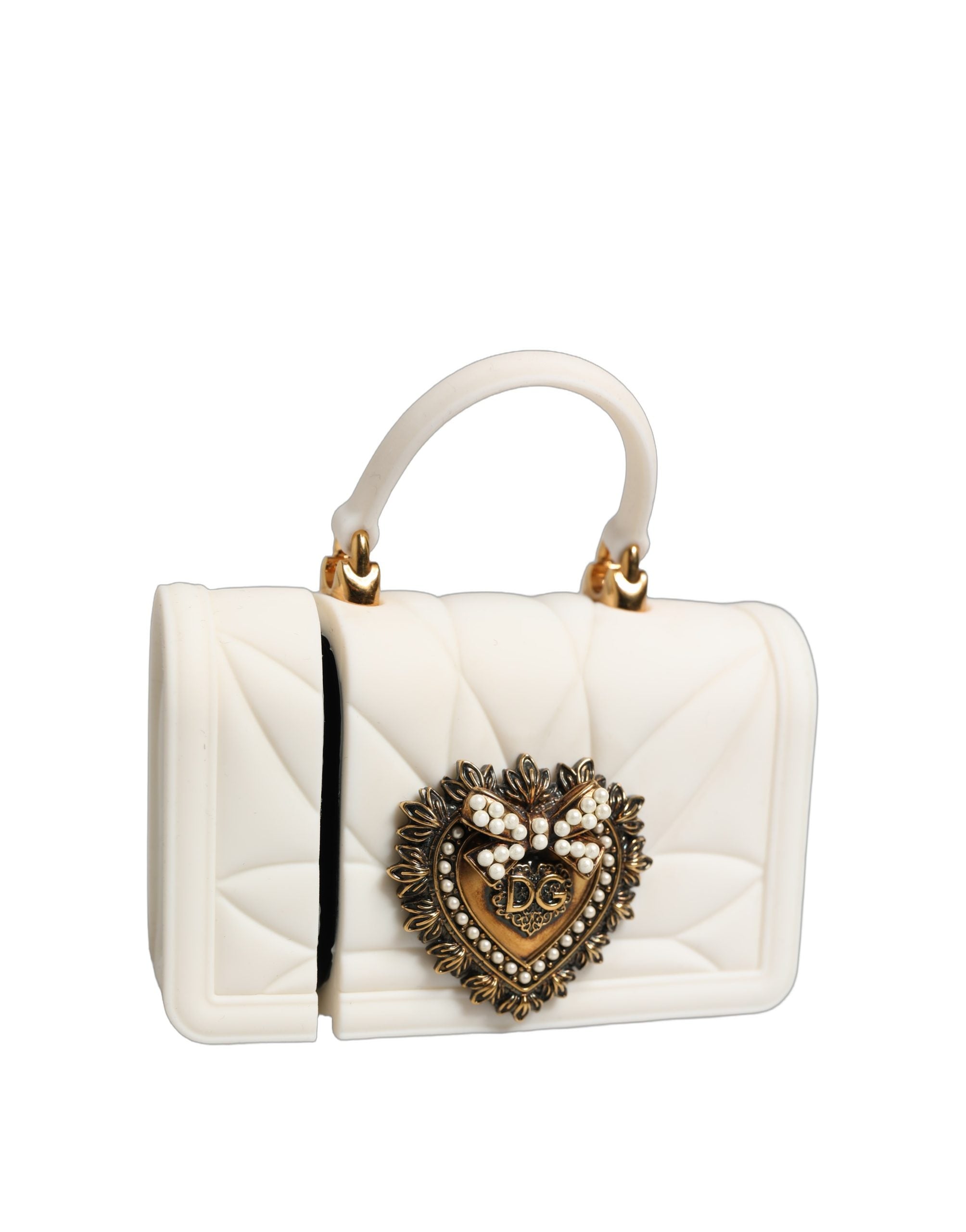 Dolce & Gabbana Dolce & Gabbana Case White Silicone Devotion Heart Cover Hand Bag Women's Airpod