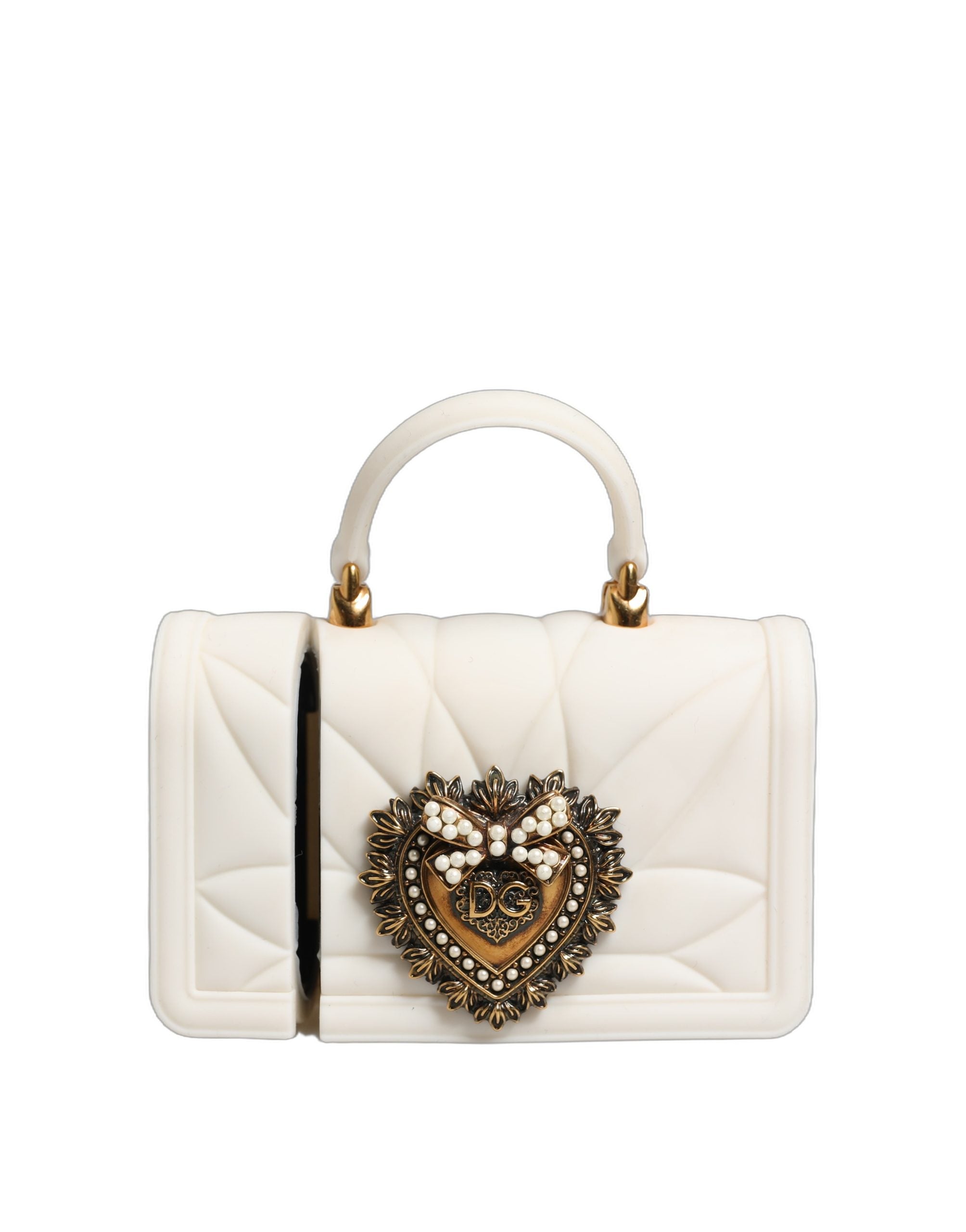 Dolce & Gabbana Dolce & Gabbana Case White Silicone Devotion Heart Cover Hand Bag Women's Airpod
