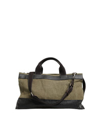 Dolce & Gabbana Military Green Two Tone Tote Duffel Shoulder Borse Men's Bag