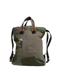 Dolce & Gabbana Military Green Patchwork Rucksack Backpack Borse Men Men's Bag