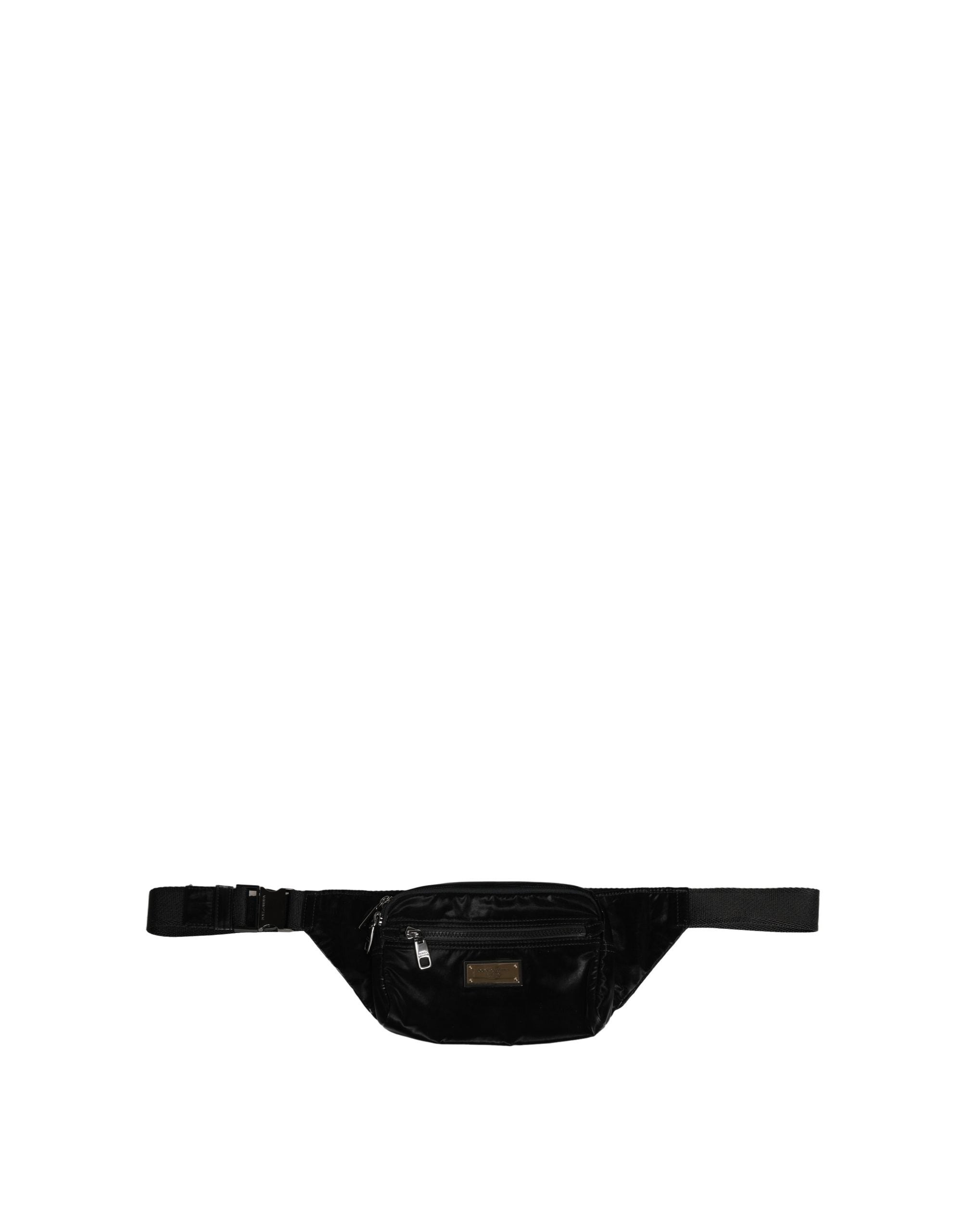 Dolce & Gabbana Dolce & Gabbana Black Nylon Brass Plate BumMen's Waist Fanny Pack Men Men's Bag