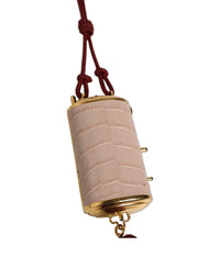 Dolce & Gabbana Dolce & Gabbana Pink Exotic Leather Mini Mirror Tassel Makeup Women's Bag