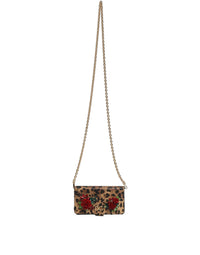 Dolce & Gabbana Flip Cover Brown Leopard Crystal iPhone X - XS Women's Case