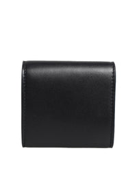 Dolce & Gabbana Dolce & Gabbana Black Calfskin Leather Logo Print Bifold CoinPurse Women's Wallet