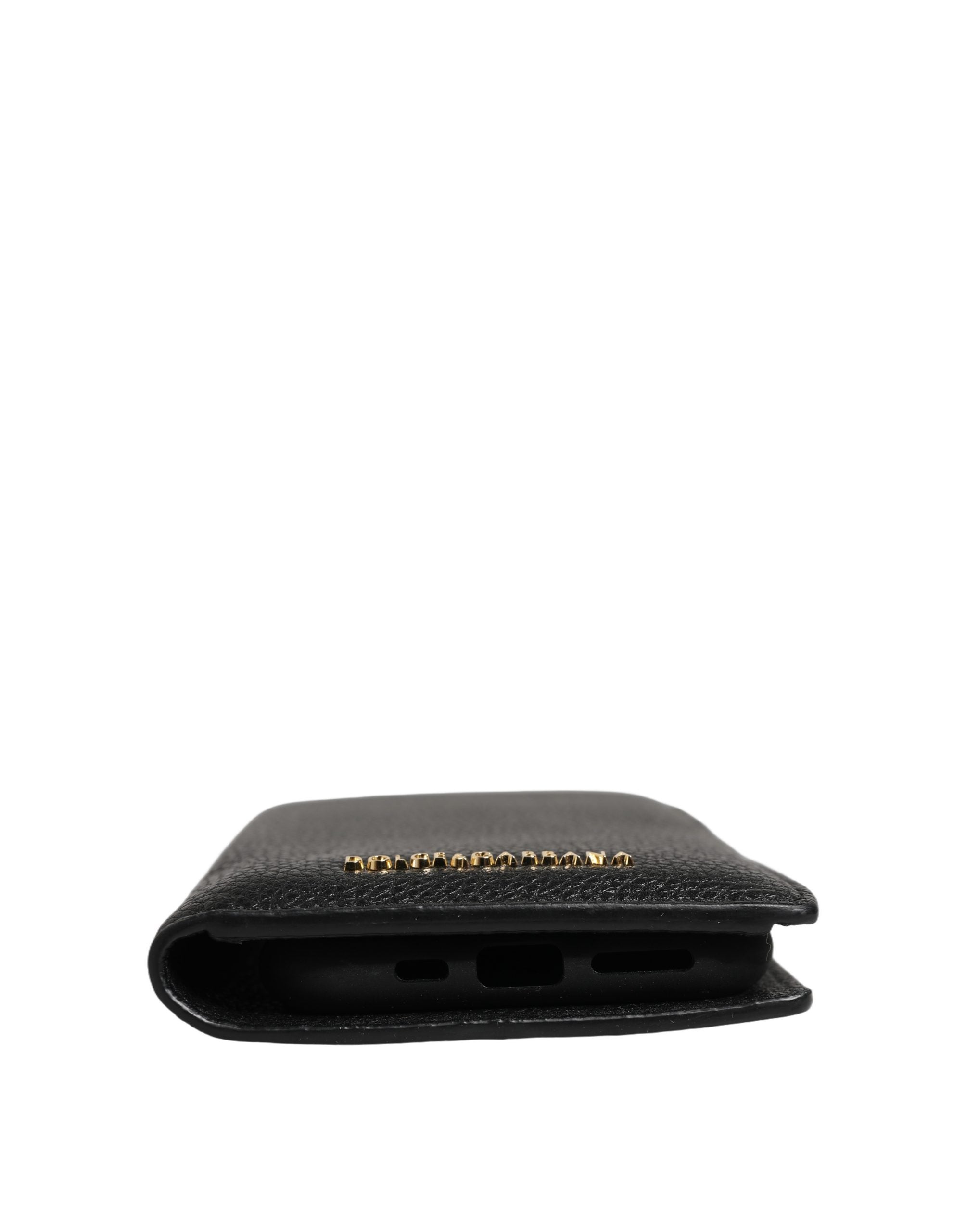 Dolce & Gabbana Dolce & Gabbana Case Flip Cover Black Calf Leather iWomen's11 PRO Women's Phone