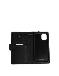 Dolce & Gabbana Dolce & Gabbana Case Flip Cover Black Calf Leather iWomen's11 PRO Women's Phone