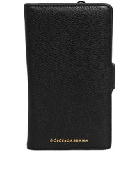 Dolce & Gabbana Dolce & Gabbana Case Flip Cover Black Calf Leather iWomen's11 PRO Women's Phone