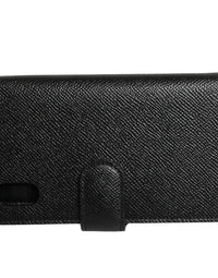 Dolce & Gabbana Case Flip Cover Black Calf Leather iWomen's X - XS Women's Phone