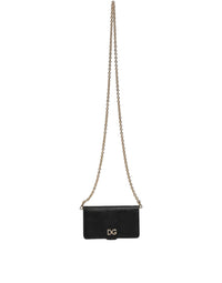 Dolce & Gabbana Case Flip Cover Black Calf Leather iWomen's X - XS Women's Phone