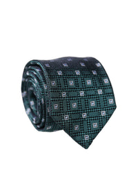 Dolce & Gabbana Dolce & Gabbana Dark Green Patterned Silk Adjustable Men NeckMen's Men's Tie