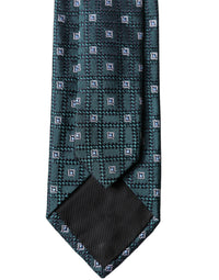 Dolce & Gabbana Dolce & Gabbana Dark Green Patterned Silk Adjustable Men NeckMen's Men's Tie