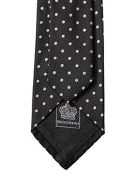 Dolce & Gabbana Dolce & Gabbana Black White Polka Dots Silk Adjustable Men NeckMen's Men's Tie
