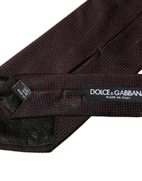 Dolce & Gabbana Dolce & Gabbana Black Red Patterned 100% Silk Adjustable Men NeckMen's Men's Tie