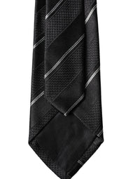 Dolce & Gabbana Dolce & Gabbana Black White Stripes 100% Silk Adjustable Men NeckMen's Men's Tie