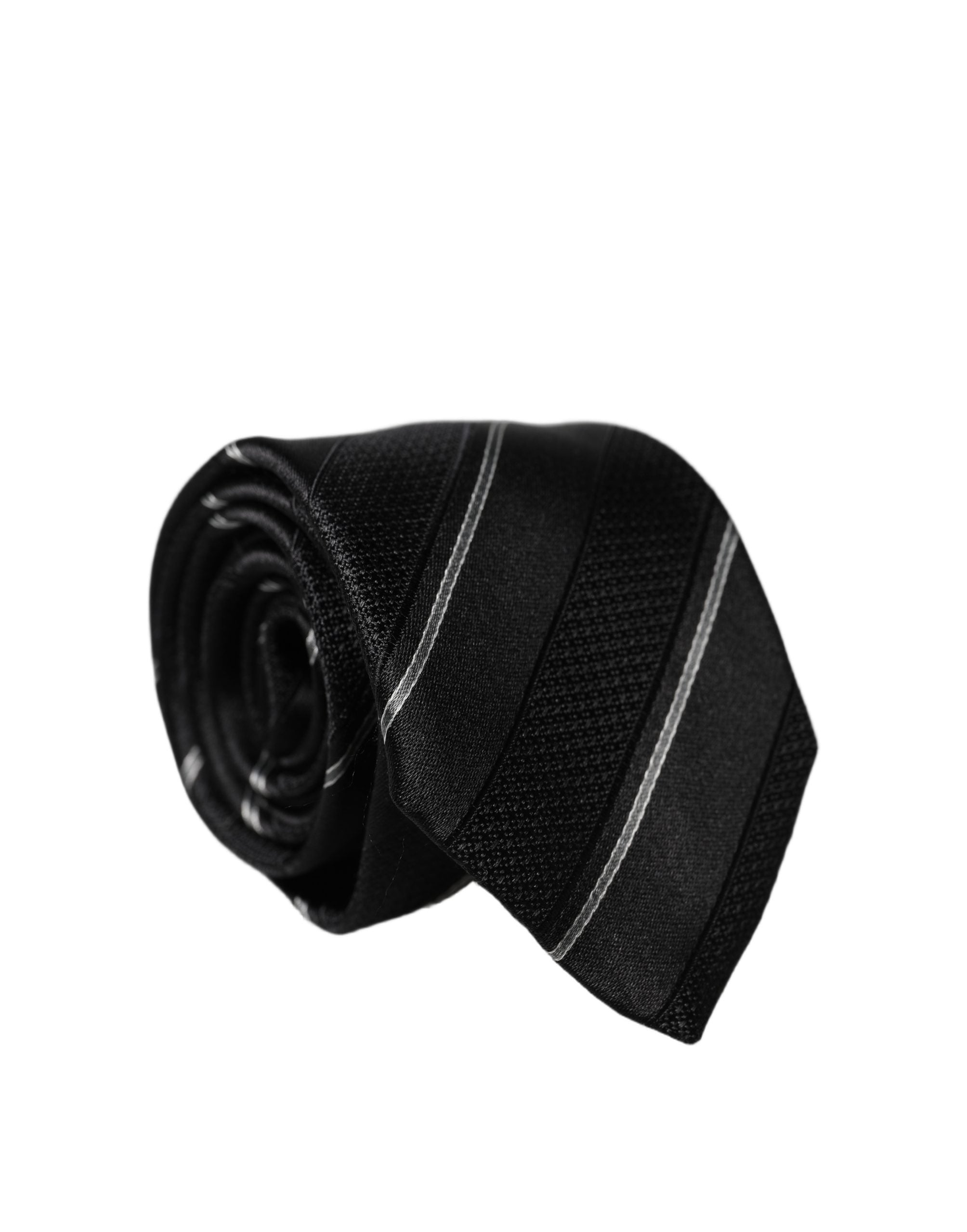 Dolce & Gabbana Dolce & Gabbana Black White Stripes 100% Silk Adjustable Men NeckMen's Men's Tie