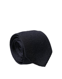 Dolce & Gabbana Dolce & Gabbana Dark Blue Solid 100% Silk Adjustable Men NeckMen's Men's Tie
