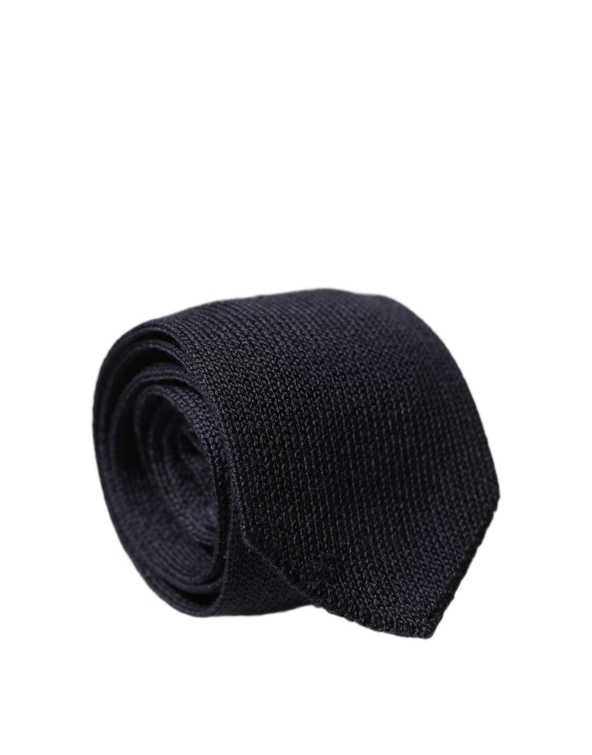 Dolce & Gabbana Dolce & Gabbana Dark Blue Solid 100% Silk Adjustable Men NeckMen's Men's Tie