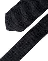 Dolce & Gabbana Dolce & Gabbana Dark Blue Solid 100% Silk Adjustable Men NeckMen's Men's Tie