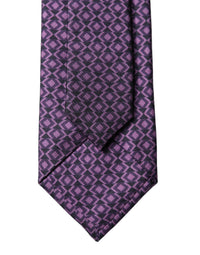 Dolce & Gabbana Dolce & Gabbana Purple Patterned 100% Silk Adjustable Men NeckMen's Men's Tie