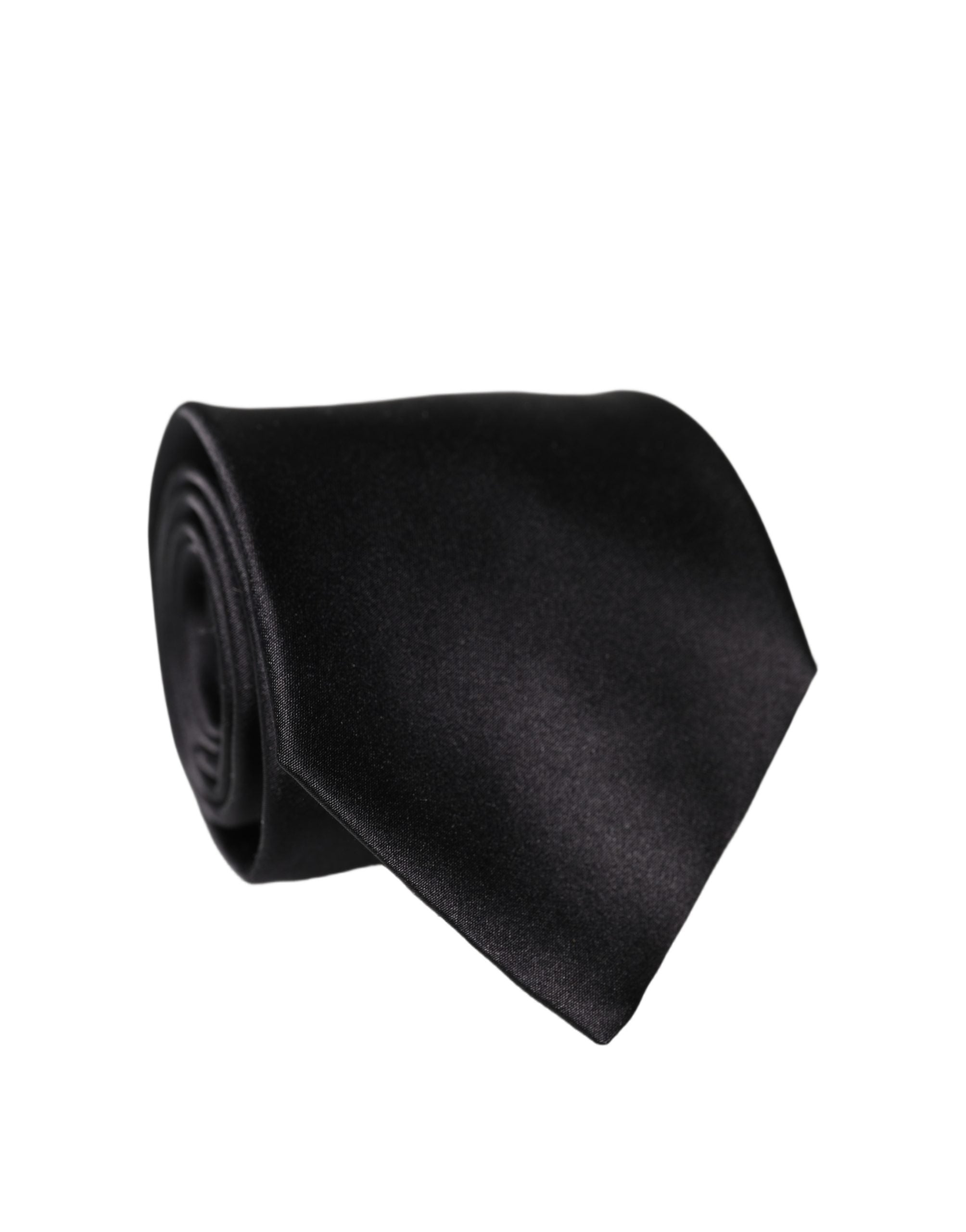 Dolce & Gabbana Brown Logo Embroidery Silk Adjustable Men NeckMen's Men's Tie