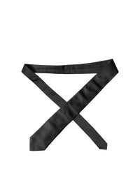 Dolce & Gabbana Brown Logo Embroidery Silk Adjustable Men NeckMen's Men's Tie