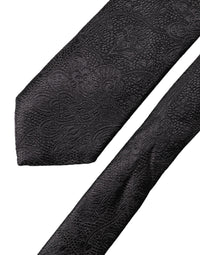 Dolce & Gabbana Dolce & Gabbana Black Solid 100% Silk Adjustable Men Men'sd NeckMen's Men's Tie