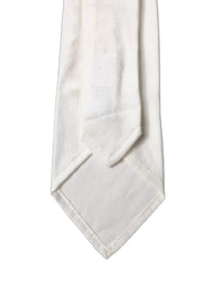 Dolce & Gabbana Dolce & Gabbana White Solid Silk Blend Adjustable Men Men'sd NeckMen's Men's Tie