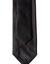 Dolce & Gabbana Dolce & Gabbana Black Solid 100% Silk Adjustable Men Men'sd NeckMen's Men's Tie