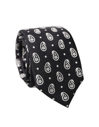 Dolce & Gabbana Dolce & Gabbana Black Paisley 100% Silk Adjustable Men Men'sd NeckMen's Men's Tie