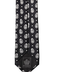 Dolce & Gabbana Dolce & Gabbana Black Paisley 100% Silk Adjustable Men Men'sd NeckMen's Men's Tie