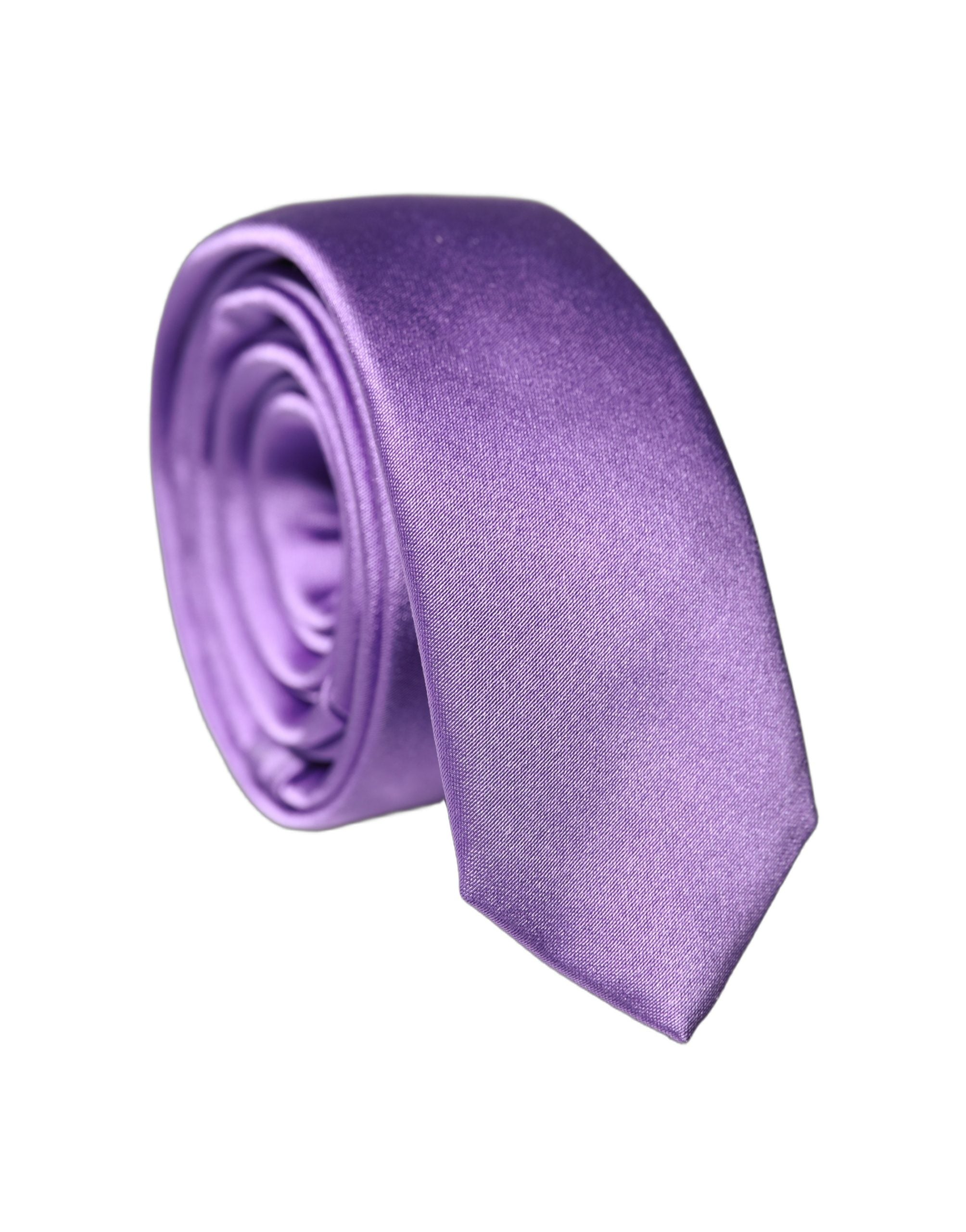 Dolce & Gabbana Dolce & Gabbana Purple Solid 100% Silk Adjustable Men Men'sd NeckMen's Men's Tie
