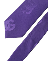 Dolce & Gabbana Dolce & Gabbana Burgundy Logo Monogram Silk Adjustable Men NeckMen's Men's Tie