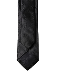 Dolce & Gabbana Dolce & Gabbana Black Patterned 100% Silk Adjustable Men NeckMen's Men's Tie