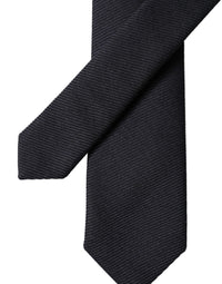 Dolce & Gabbana Dolce & Gabbana Black Solid Silk Satin Wide Adjustable Men NeckWomen's Women's Tie