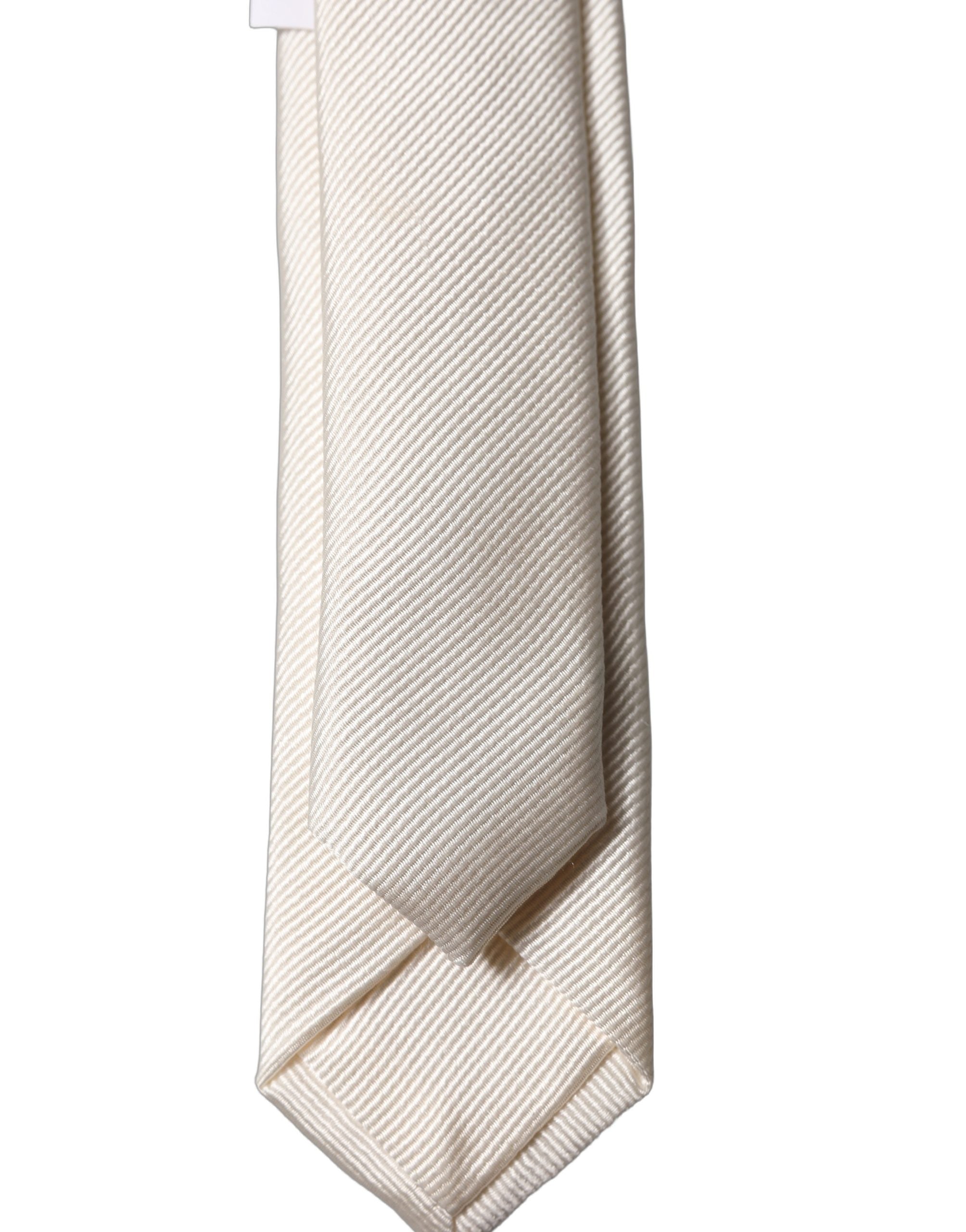 Dolce & Gabbana Black Solid 100% Silk Adjustable Men Men'sd NeckMen's Men's Tie