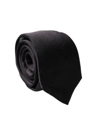 Dolce & Gabbana Black Solid 100% Silk Adjustable Men Men'sd NeckMen's Men's Tie