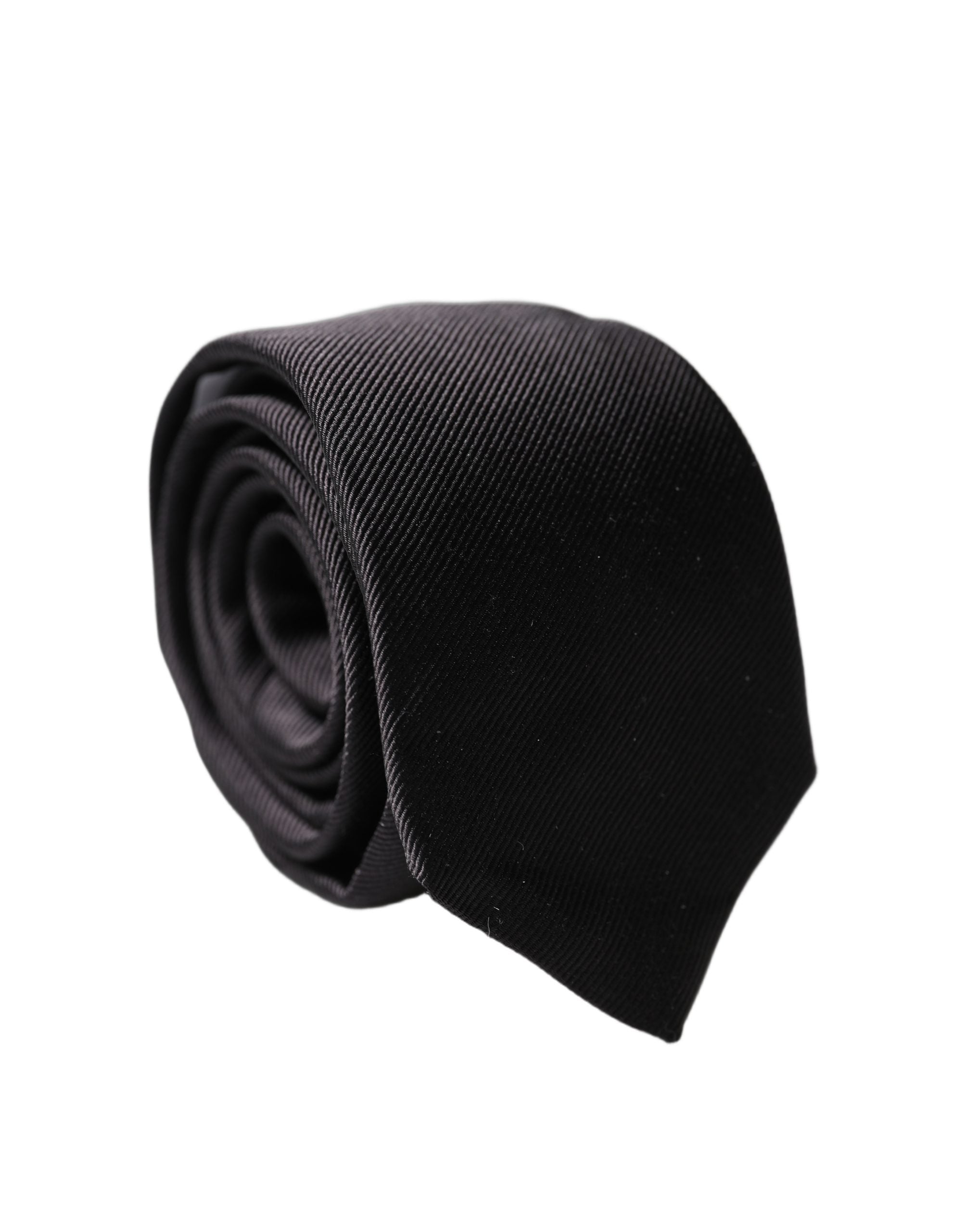 Dolce & Gabbana Black Solid 100% Silk Adjustable Men Men'sd NeckMen's Men's Tie
