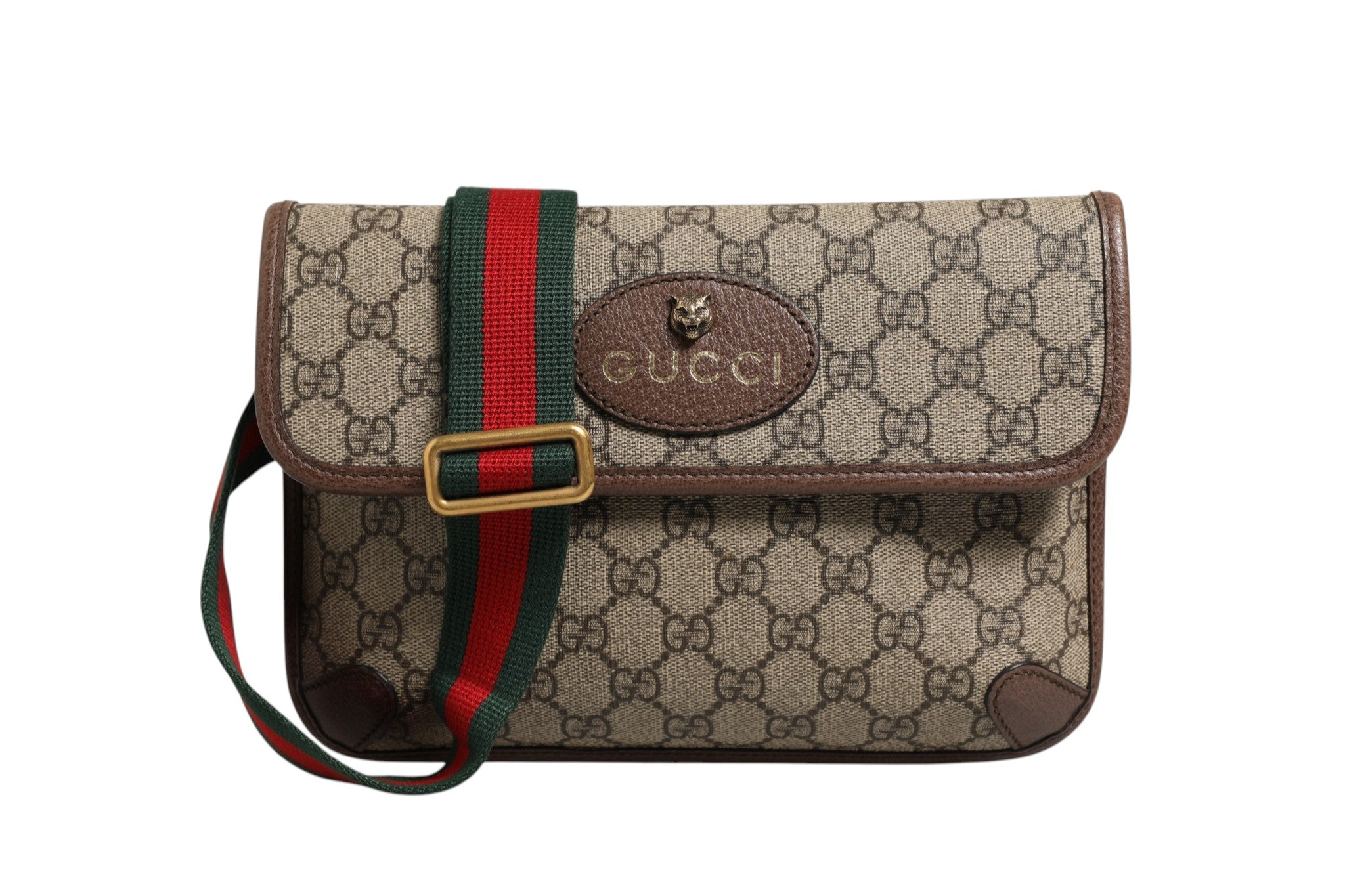 Gucci Supreme Monogram Neo Vintage Web Belt Women's Bag (Authentic Pre-Loved)