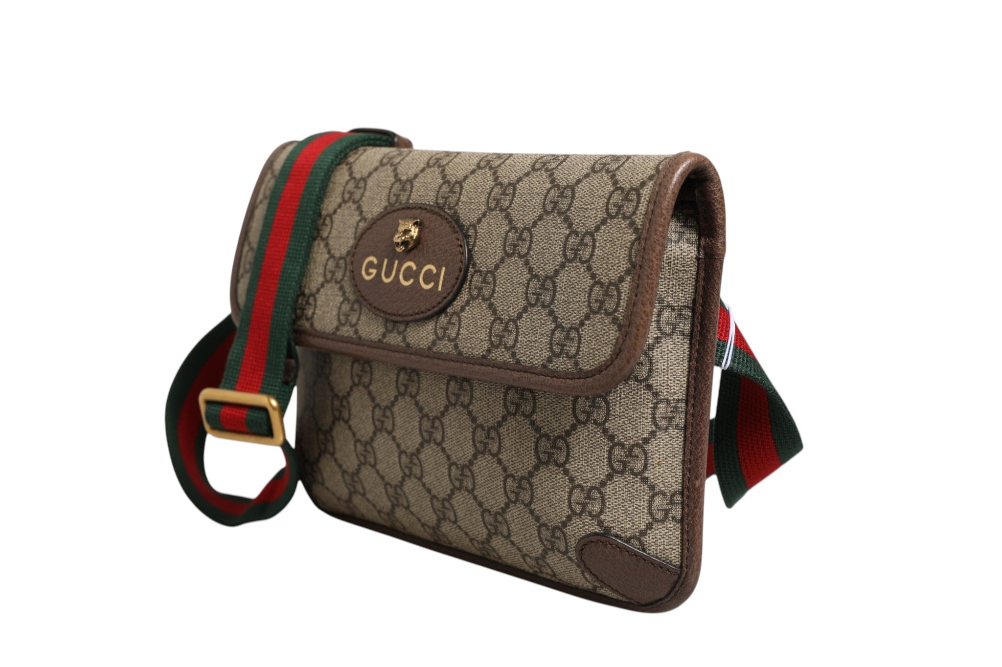 Gucci Supreme Monogram Neo Vintage Web Belt Women's Bag (Authentic Pre-Loved)