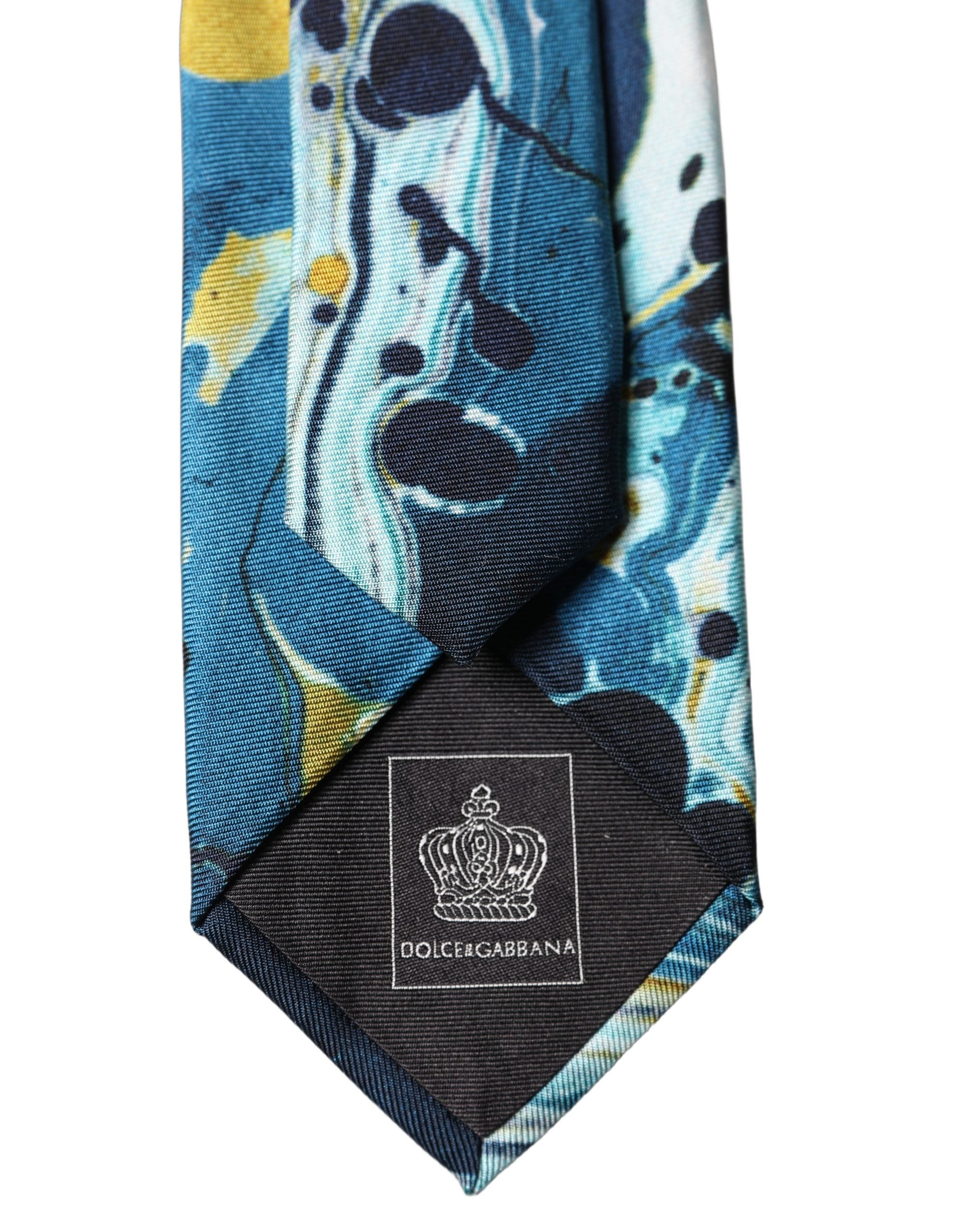 Dolce & Gabbana Dolce & Gabbana Multicolor Abstract Silk Adjustable Men Men'sd NeckMen's Men's Tie